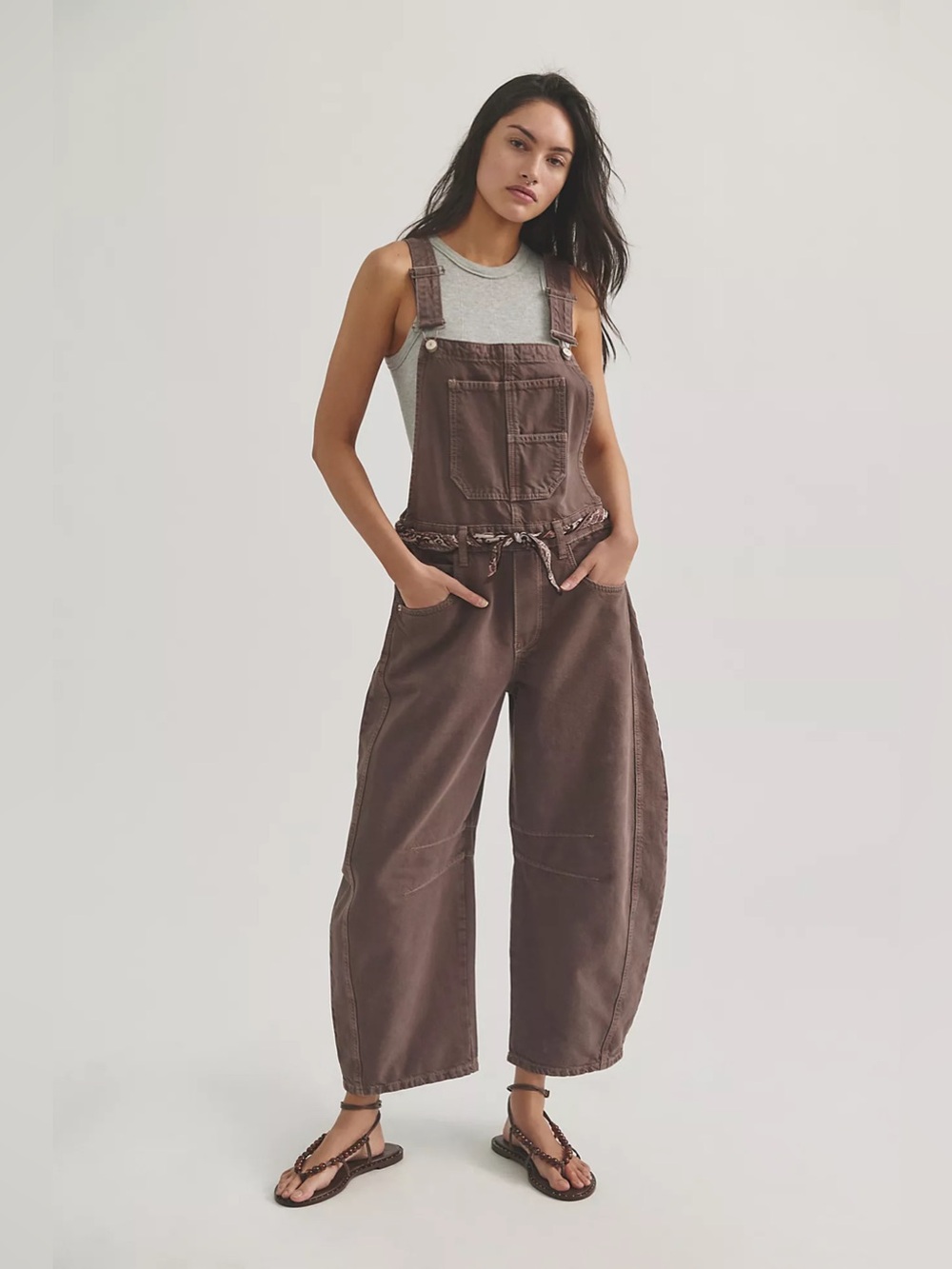 We The Free Good Luck Barrel Overalls